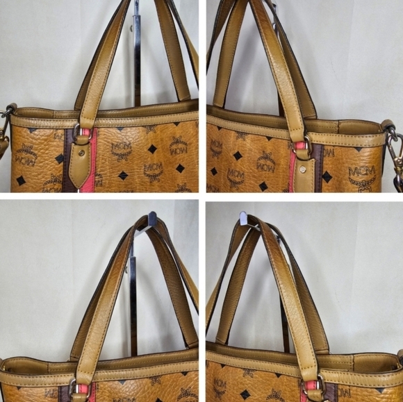 🔹️MCM🔹️ Cognac 2 way tote crossbody/ shoulder bag ✨️🤎 - Picture 7 of 11